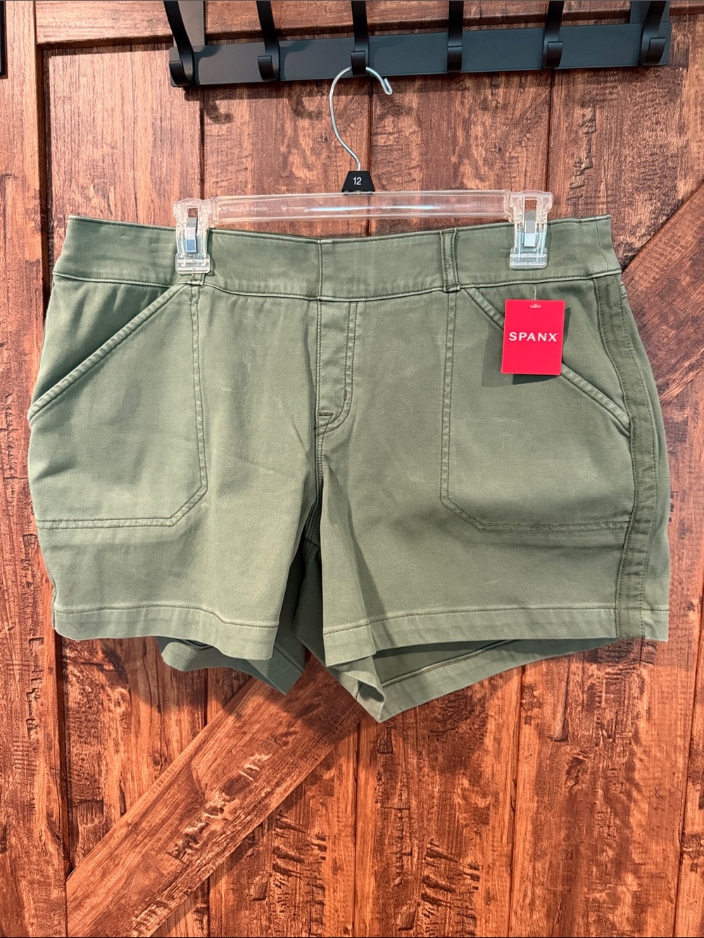 SPANX Olive Green Utility Bike Shorts